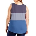 thumbnail image 4 of HaoXianJian Plus Size Tank Tops for Women Summer Sleeveless Crew Neck T-Shirts Tops Casual Tees Tunics Shirts Color Block Sleeveless Womens Tops Going Out Tops for Women L-5X, 4 of 6