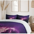 thumbnail image 6 of Ambesonne Space Duvet Cover Set, Stars Dark Night Sky, 2-Calking, Purple, 6 of 7