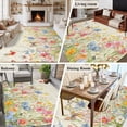 thumbnail image 5 of 6'x9' Area Rugs, Spring Summer Botanical Indoor Outdoor Area Rug for Living Room Bedroom, Butterfly Floral Vintage Washable Bathroom Rugs Kitchen Floor Carpet Mats Home Decor Aesthetic, 5 of 8