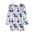 thumbnail image 4 of CYMMPU Summer Fashion Shirts 3/4 Sleeve Blouses for Women Dressy Casual Loose Fit Floral Pattern Button V Neck Flare Sleeve Tunic Tops Spring Tops Pleated Dressy T-Shirts Multicolor S, 4 of 5