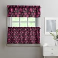 thumbnail image 2 of Pioneer Kitchen Curtains and Valance Set 24 Inch Tier Abstract Floral Sakura Flower Japanese Natural Curtains Small Drapes for Cafe Living Room Bathroom Farmhouse 3 Pieces Set Rod Pocket, 2 of 6