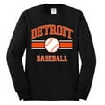 thumbnail image 2 of Wild Bobby City of Detroit Baseball Fantasy Fan Sports Men's Long Sleeve T-Shirt, Black, 3X-Large, 2 of 6