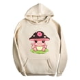 thumbnail image 3 of Women Autumn And Winter Casual Solid Color Drawstring Hoodied Pocket Sweatshirt Cute Printed Hoodie Sweatshirt Tunic Zip up Hoodie Women Women Sweatshirts Pullover Thick Sweatshirts Women Polyester, 3 of 3