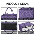 thumbnail image 4 of Large Capacity Tote Bag,Purple Leopard Print Handbag Fashion Luxury Tote Bag,15.7"x13"x 5.1" Inches,Laptop Compatible, 4 of 6