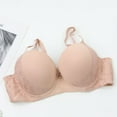 thumbnail image 6 of Amidoa Minimizer Bras for Women Push up Underwire Beige Lace High Support Plunge Everyday Wear Women Bra 100C, 6 of 6