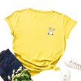 thumbnail image 2 of Gibobby Camisetas Mujer Baratas Manga Corta Blusa superior Dama Casual Camiseta Manga Mujer suelta Impreso Túnicas Blusa corta para mujer(Amarillo,M), 2 of 2