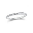thumbnail image 2 of FB Jewels 10kt White Gold Womens Round Diamond Single Row Stackable Band Ring 1/8 Cttw Size 5, 2 of 4