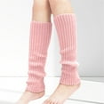 thumbnail image 5 of Leg Warmers Y2K for Women Fitness Winter Clothing Fleece Girlfriend Gifts 90s Rib Thermal Knitted Compression Socks Pink, 5 of 8