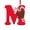 M, variant on Pompotops Red Christmas Initial Ornaments, 26 Letters Christmas Tree Decoration Pendant, Christmas Tree Ornaments Personalized DIY Christmas Ornaments Christmas Decoration Xmas Tree Hanging Decor