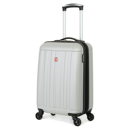 SwissGear SA6297 19-inch Hardside Carry-On Spinner Suitcase Luggage - Silver - 0