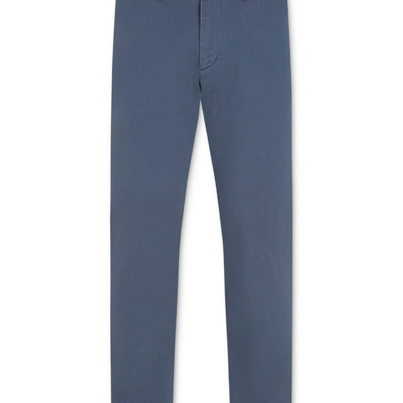 Tommy Hilfiger Mens Garment Dyed Denton Casual Chino Pants, Blue, 36W x 32L