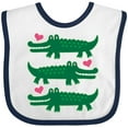 thumbnail image 3 of Inktastic Alligator Crocodile Reptile Girls Baby Bib, 3 of 4