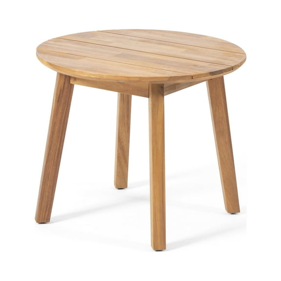 GDF Studio Burrough Outdoor Acacia Wood Side Table, Teak