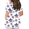 thumbnail image 4 of Virmaxy 4th of July Tunic Tops for Women to wear with Leggings Patriotic Veteran Shirt Plus Size Tops for Independence Day Casual Loose Summer Short Sleeve Blouse Multicolor-B 2XL, 4 of 6