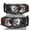Black Amber, variant on Bryght Halogen Headlights Fits 2002-2005 Dodge Ram 1500 2500 3500