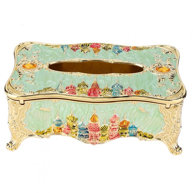 Caja de pañuelos decorativa de estilo europeo elegante y ecológica para el hogar, el automóvil y el hotel