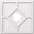 thumbnail image 1 of Ekena Millwork CMP20EY-05000 20 Po OD x 5 Po ID Carré Embry Architecture Grade PVC Contemporain Médaillon de Plafond, 1 of 4