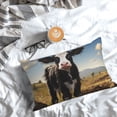 thumbnail image 3 of Salouo Cute Prairie Cow Pattern Pillow Cases,1PC Pillow Covers with Envelope Closure Decorative Pillow Case for Bed Couch,Pillows Not Included-20"x30", 3 of 6