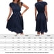 thumbnail image 2 of Vestimenta Casual Vestido ajustado para mujer Estilo sexy Cuello redondo Manga corta Ajuste holgado Traje de vacaciones Cgtredaw Azul Marino M para Mujer, 2 of 8
