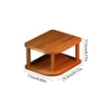 thumbnail image 3 of EGNMCR Wooden Desktop Multi Tier Organizer Shelf Corner Storage Rack Cup Holders Office Desk Bookshelf Multi Purpose Storage Display Stand Wooden storage rack, 3 of 6