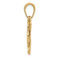 thumbnail image 2 of 14k Yellow Gold Polished Moveable Heart Key and Lock Charm Pendant, 2 of 5