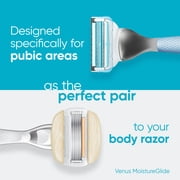 Gillette Venus for Pubic Hair and Skin, Womens Razor Handle + 4 Refills