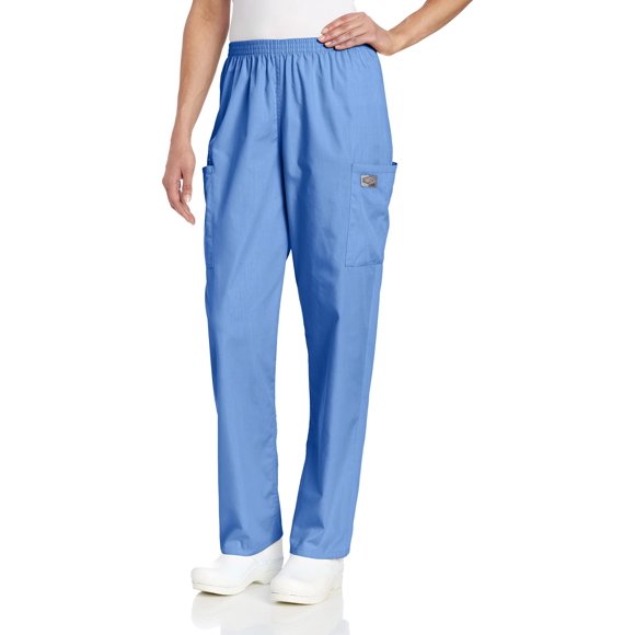 Landau Classic Relaxed-Fit 3-Pocket Cargo Elastic-Waist Scrub Pants for Women 83221