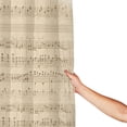 thumbnail image 4 of Polyester Fiber Shower Curtain, Brown Sheet Music Shower Curtain, Metal Buckled Eye Waterproof Shower Curtain, Can Be Washed-72x72in, 4 of 8