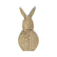 thumbnail image 2 of VHC Brands Spring in Bloom Wooden Enamel Edge Bunny w/Natural Beads 4.75x10.5, Spring Decorations, Home and Table Decor, Spring and Easter Figurines, 2 of 4