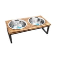 thumbnail image 4 of Indipets 90047 1 Pint Contemporary Wooden Elevated Feeded, Stainless Steel, 4 of 4