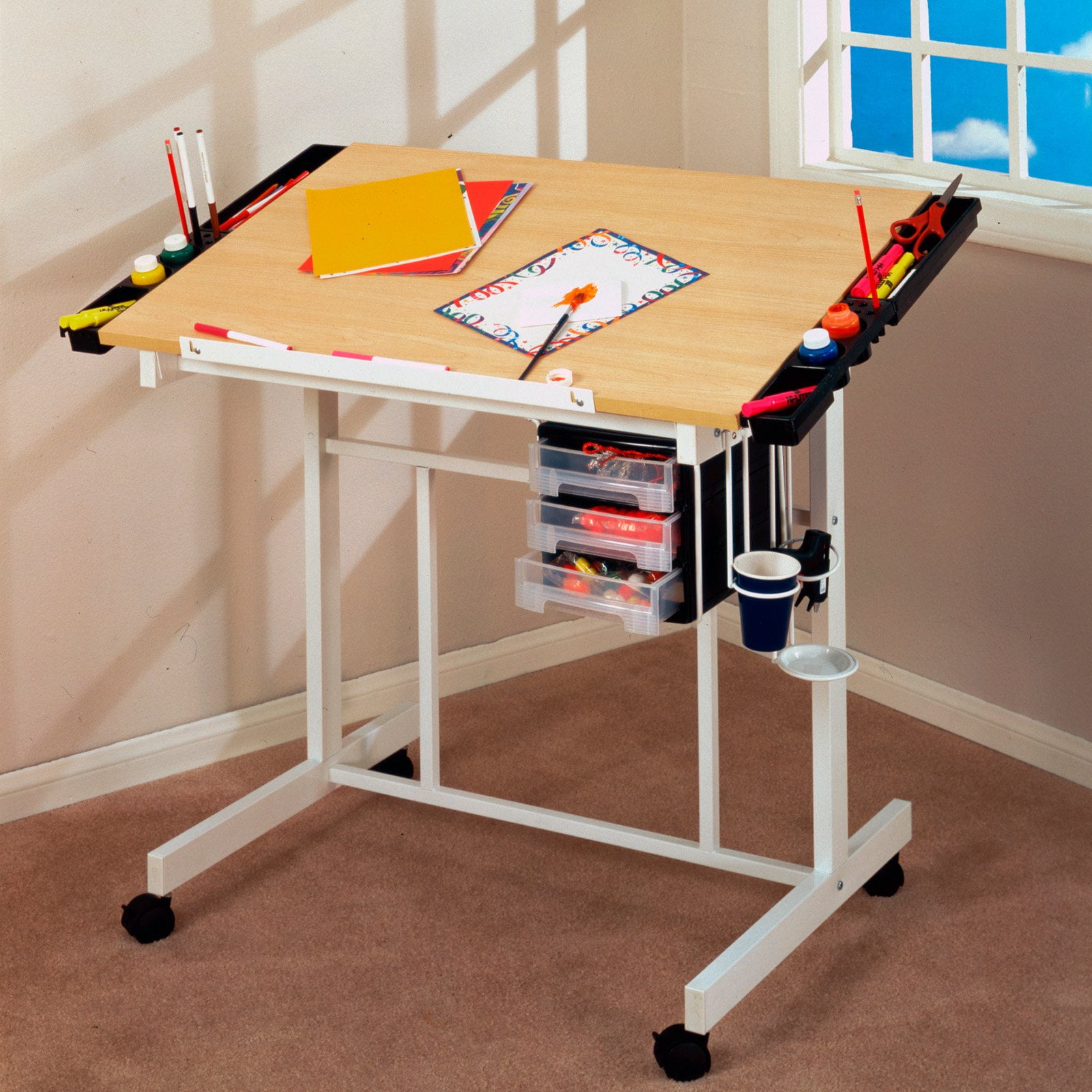 Drawing Table Drawing Bench Art Craft Drafting Table With Stool