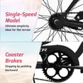 thumbnail image 6 of 26-Inch Step-Through Cruiser Bike, Tracer ACE, Matte Black, Coaster Brake, 6 of 10