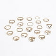 thumbnail image 2 of Women Geometric Circle Moon Rings Set 20 Piece Alloy Electroplated Dainty Stackable Fashion Jewelry Trendy Mod, 2 of 6