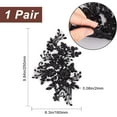 thumbnail image 6 of 2Pcs Pearl Flower Embroidery Lace Patches 3D Floral White Floral Embroidered Sew on Appliques Lace Fabric Trimmings, 6 of 9