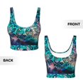thumbnail image 5 of Lsque Watercolor Mandala Printed Women'S Sports Bra, Compression, Moisture Wicking, High-Impact Sports Bra For Women,Supportive sports bra-XX-Large, 5 of 9