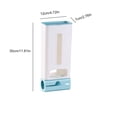 thumbnail image 3 of Plastic Rubbish Bag Storage Box with Adjustable Divider | Large Extractable Multi-Functional Organizer with Lid | No-Punch Wall Mount | Blue | 1 Piece | 30x12x7cm, 3 of 7