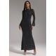 thumbnail image 1 of Vestido Eurien Choker de manga larga con diamantes maxi para mujer, 1 of 6