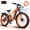 Orange, variant on ESKUTE C300R Electric Bike for Adults, 32MPH High-Speed 1500W Motor, 80-Mile Range 48V 20.8Ah Battery, 26"x4.0" Fat Tire Ebike, Full Suspension, 8-Speed Green, UL2849