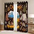 thumbnail image 2 of Castle Fairy Cute Camping Bear Blackout Curtains Set of 2 (52x84 Each) for Kids, Whimsical RV Tent Window Curtains for Bedroom, Brown Blue, 2 of 6