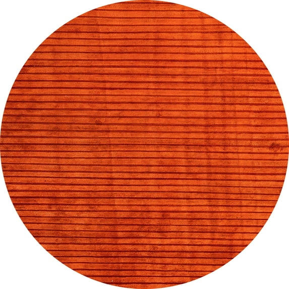 Ahgly Company Indoor Round Abstract Red Oriental Area Rugs, 4' Round