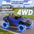 thumbnail image 2 of Wisairt 24V Kids Golf Cart, 4WD 2-Seater Electric Ride On Car for Big Kids, 4×200W Motors, Ages 3-8, Remote Control, Detachable Awning, Electric Dump Bed & Shovel, Blue, 2 of 12