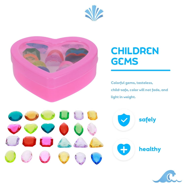 1 Set Plastic Gems Toy Children Little Girls Handcrafts DIY Accessories, Size: 8X9CM