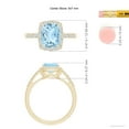 thumbnail image 4 of ANGARA Natural Rectangular Cushion 1.85 ct Aquamarine Halo Engagement Ring in 14K Yellow Gold for Women (Size-9x7mm) | March Birthstone, Anniversary, Jewelry Gift for Women | Natural Aquamarine Ring, 4 of 8