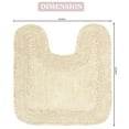 thumbnail image 3 of Home Weavers Hampton Bathroom Rug Toilet Rugs U Shaped Contour, Thick Toilet Rug, Non-Slip Contour Mat for Bathroom Rug,100% Cotton Soft, Absorbent Water, Machine Washable, 20"x20" Contour, Ivory, 3 of 9