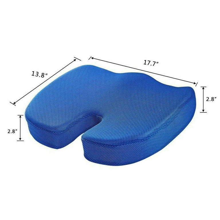 Gel Enhanced Ergonomic Cushion for All-Day Sitting Comfort – Orthopedic Gel & High-Density Memory Foam Coccyx Cushion for Tailbone Pain – Car Seat