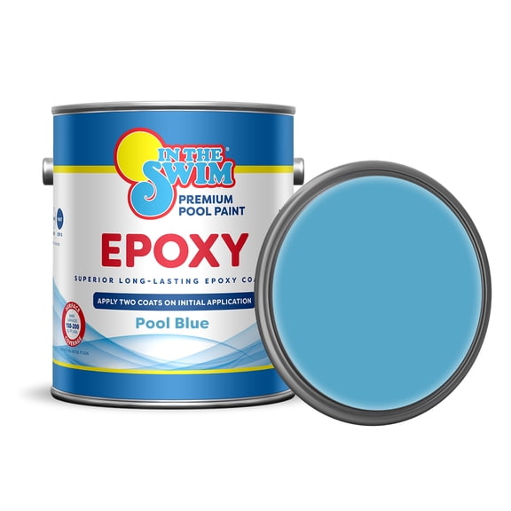 In The Swim Pool Blue Epoxy Swimming Pool Paint - Epoxy-Base, High Gloss, Swimming Pool Paint - Long Lasting Stain Resistant - 1 Gallon 40016301