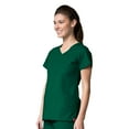 thumbnail image 2 of Maevn Red Panda Women's Curved Mock Wrap Top & Full Elastic Cargo Pant Scrub Set, 2 of 5