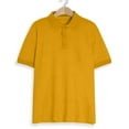 thumbnail image 5 of Felirenzacia Men’s Quick Dry Polo, Short Sleeve Performance Textured Golf Shirt with Moisture Wicking Fabric, Yellow,XL, 5 of 7
