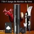 thumbnail image 5 of Sacacorchos Eléctrico de Vinos 7 En 1 Juego De Abridor De Vino Eléctrico Destapadores Eléctricos Kit De Abridor Botella con Cortador de Papel de Aluminio para Cocina Bar Fiesta Cocina Restaurante, 5 of 5