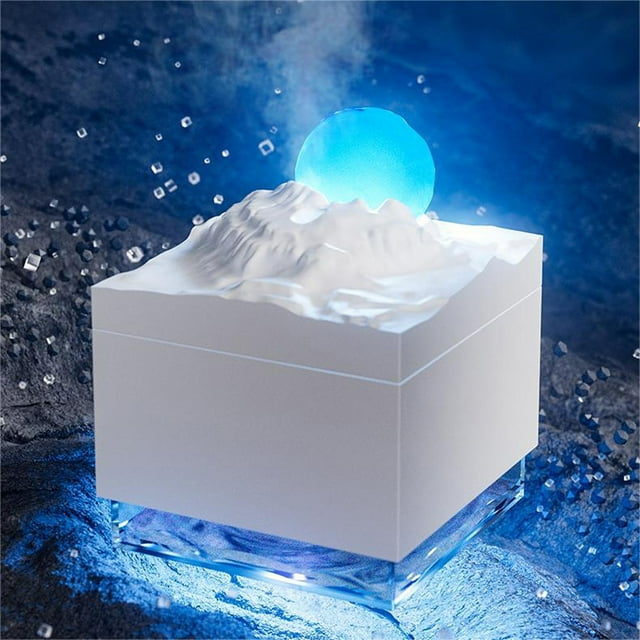 WIFKLSIIPG Lamp Humidifier Night Two Gears Spray Low Noise Mist Humidifier Quiet for Spa Nursery Living Room Fireplace